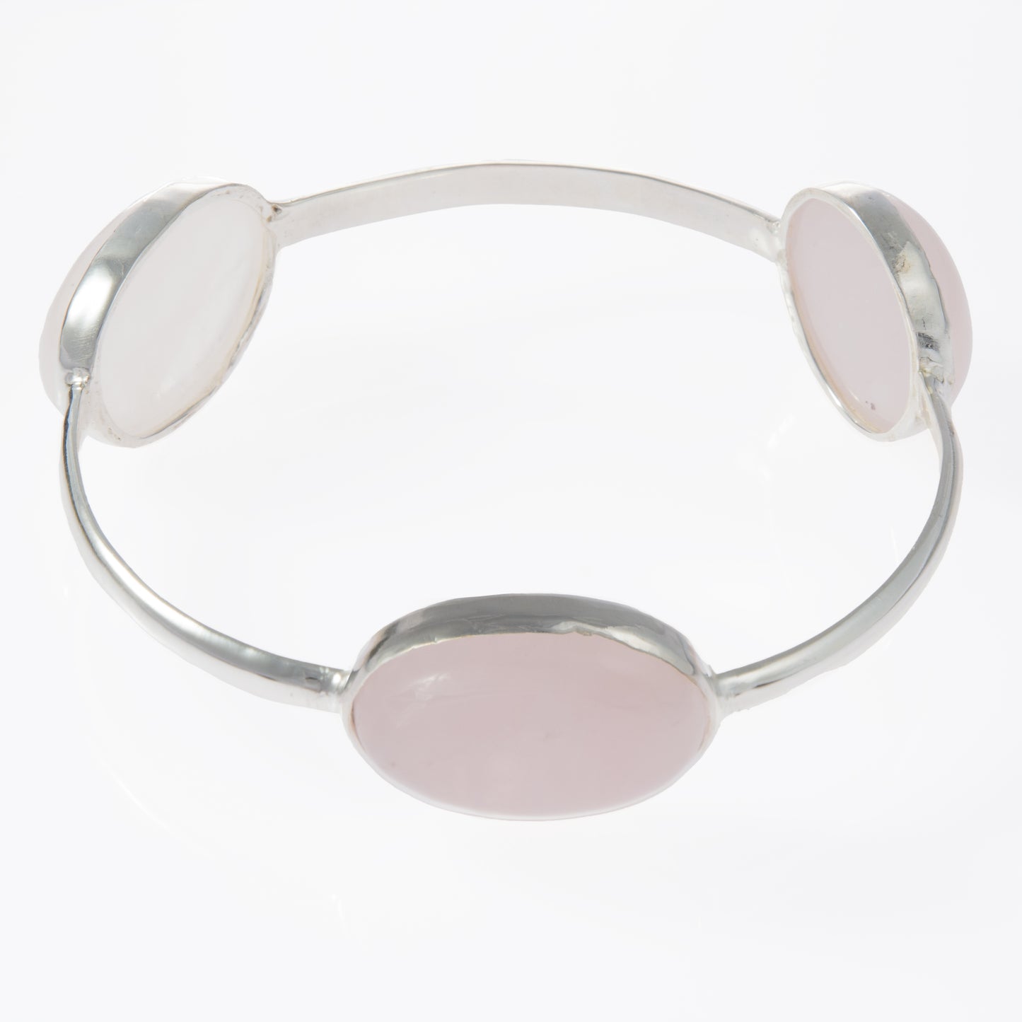 Cbochons Pink Quartz Bangle