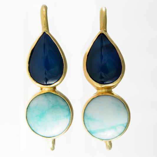 Tear Drop Amazonite Earrings