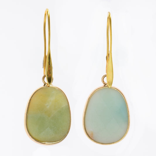 Amazonite Pebble Earrings