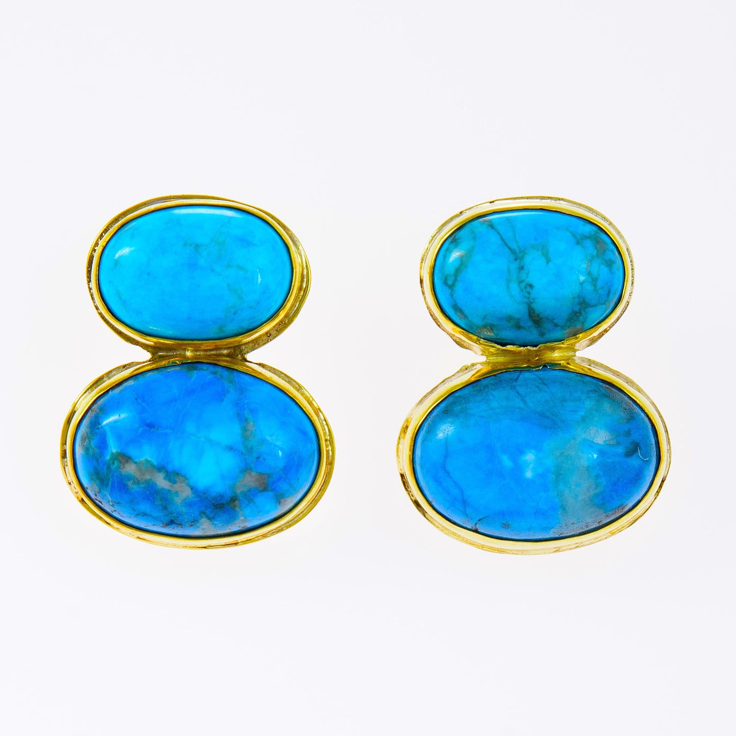 Turquoise Cabochon Earrings