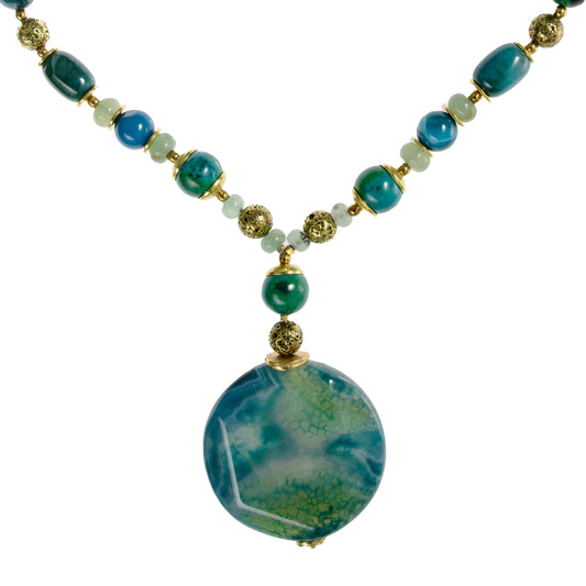 Chrysoprase Long Necklace