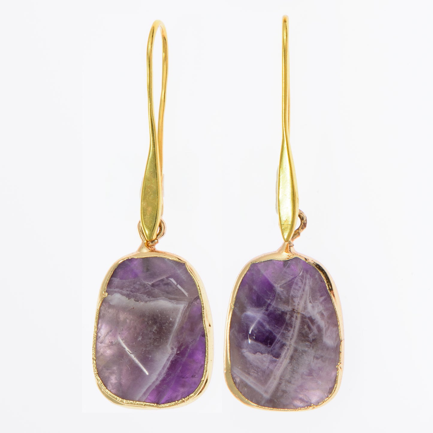 Amethyst Pebble Earrings