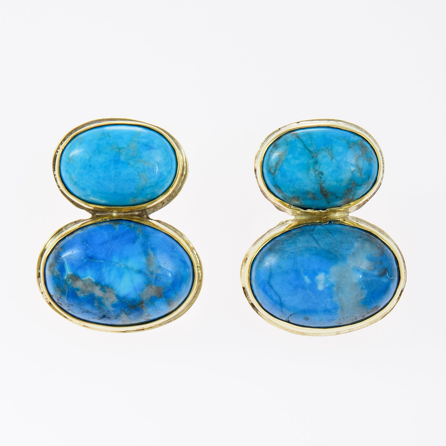 Turquoise Cabochon Earrings