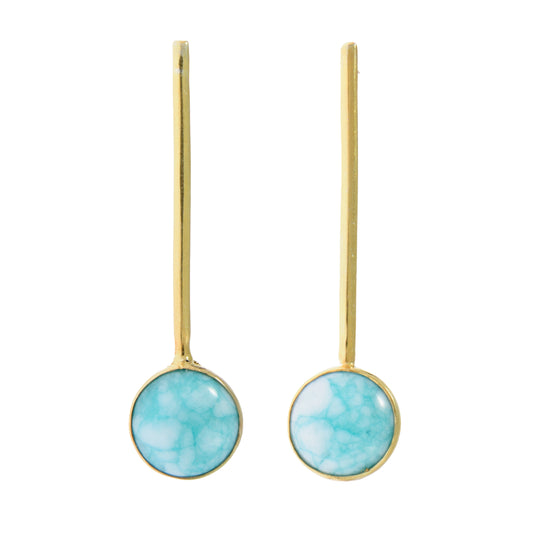 Lines Amazonite Earrings