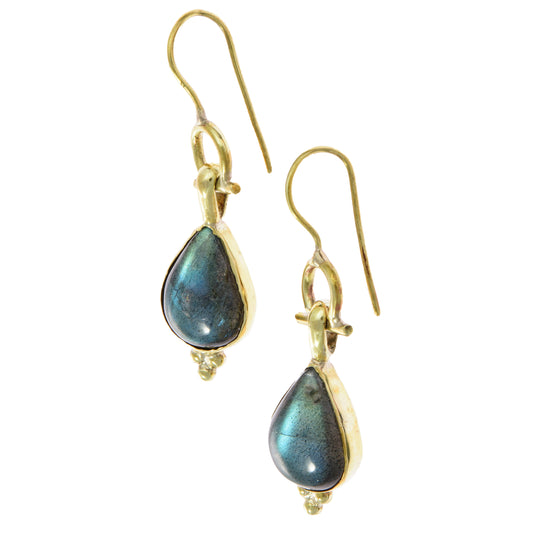 Labradorite Teardrop Earrings