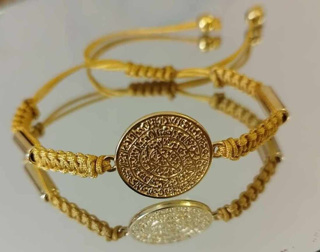 Phaistos Disc Gold Bracelet