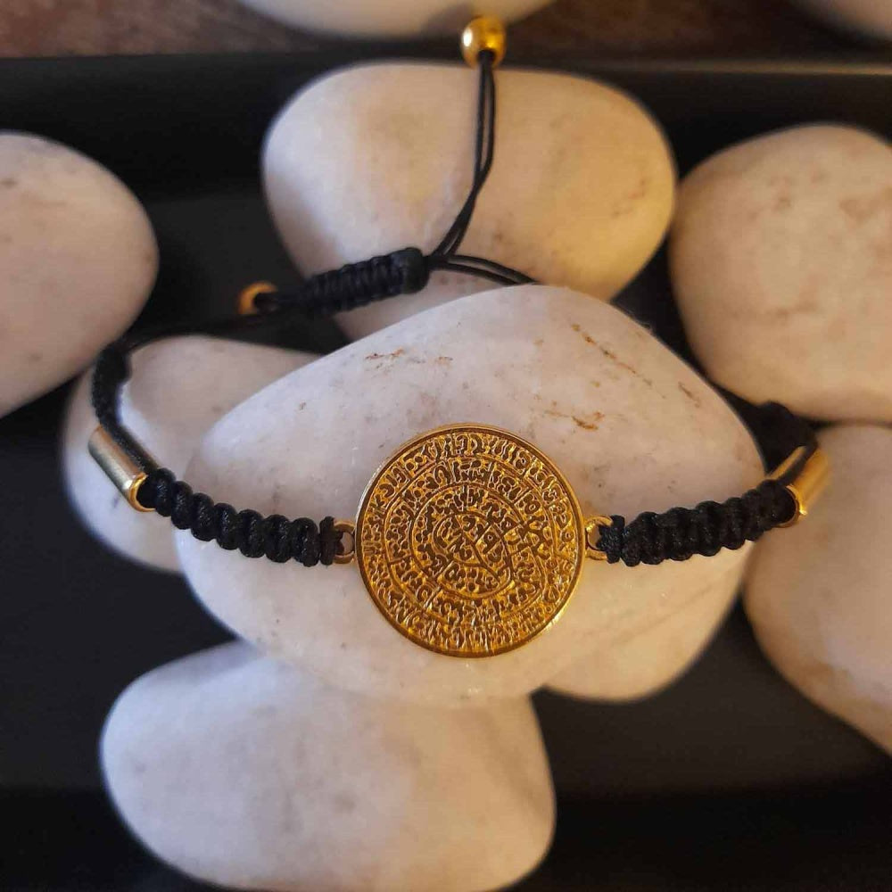 Phaistos Disc Black Bracelet