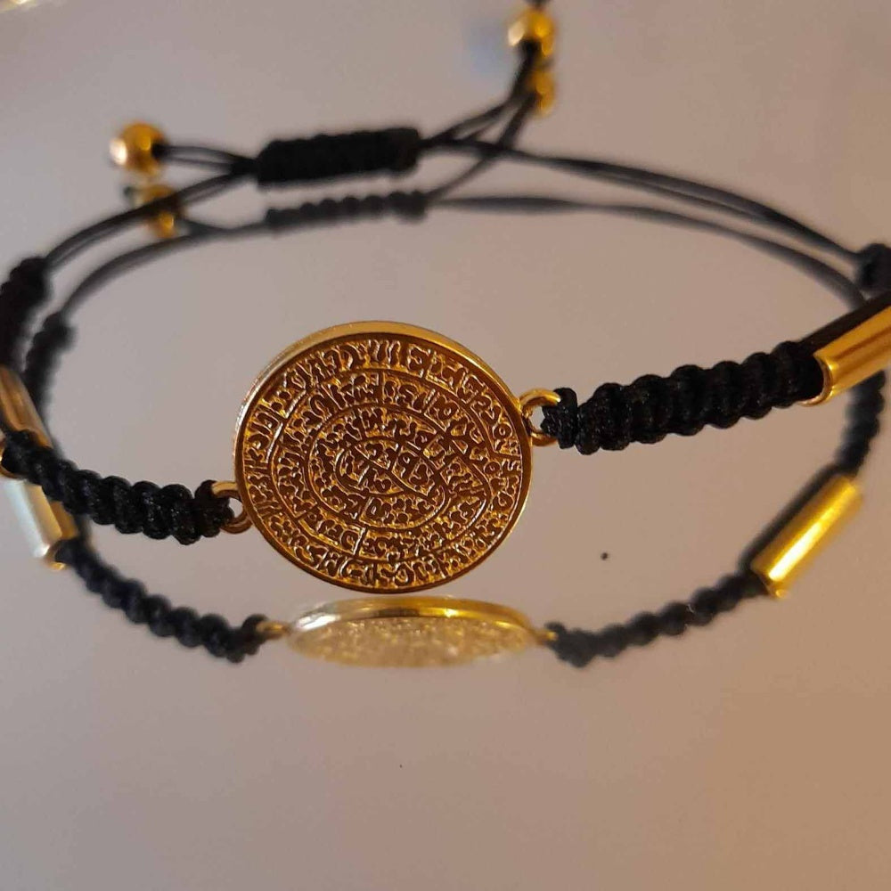 Phaistos Disc Black Bracelet