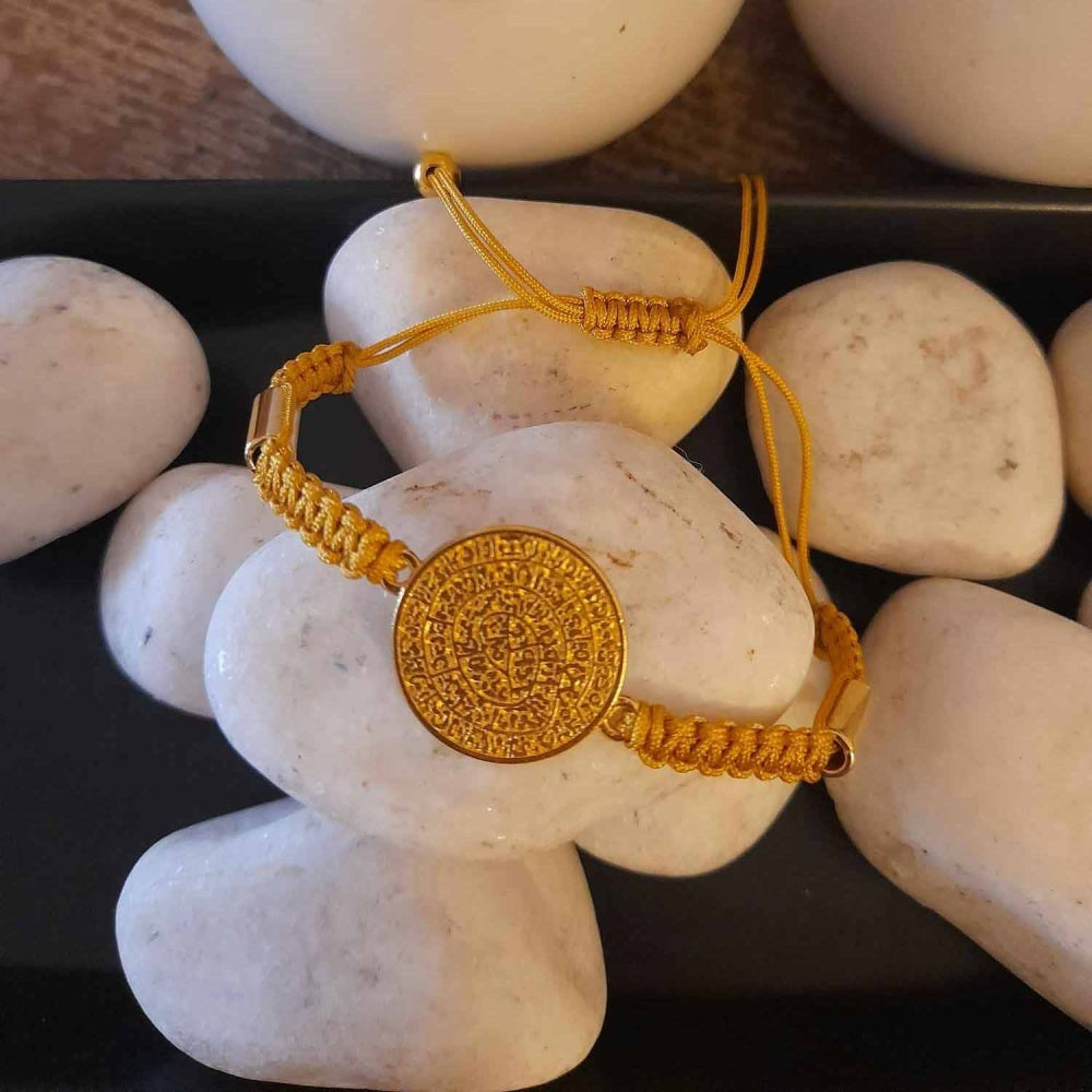 Phaistos Disc Gold Bracelet