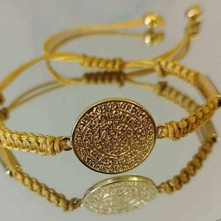 Phaistos Disc Gold Bracelet