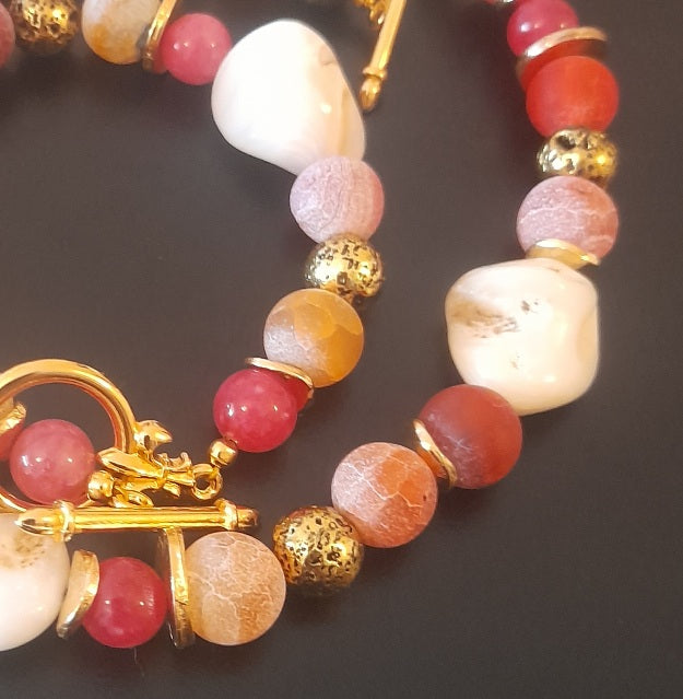 Pink Crown Necklace