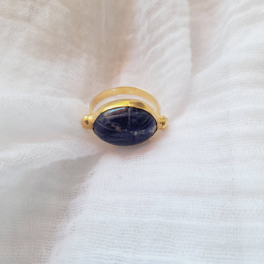 Scarab Lapis Ring