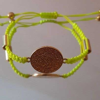 Phaistos Disc Fluo Yellow Bracelet